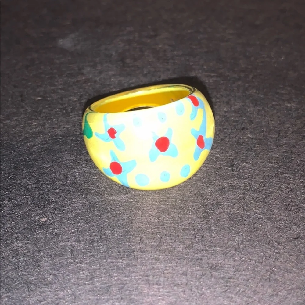 GLASS RINGS — set of 4 - Picture 3 of 5